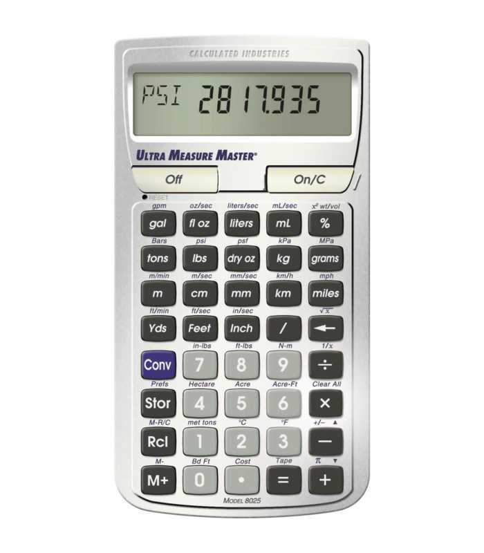 Calculated Industries Ultra Measure Master [8025] Professional Grade U. S. Standard To Metric Conversion Calculator